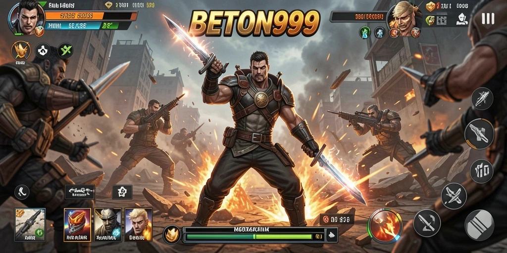 Tampilan gameplay BETON999 yang intens dan mengasyikkan.