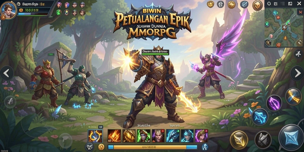 Tampilan gameplay epik di dunia BIWIN yang penuh aksi.