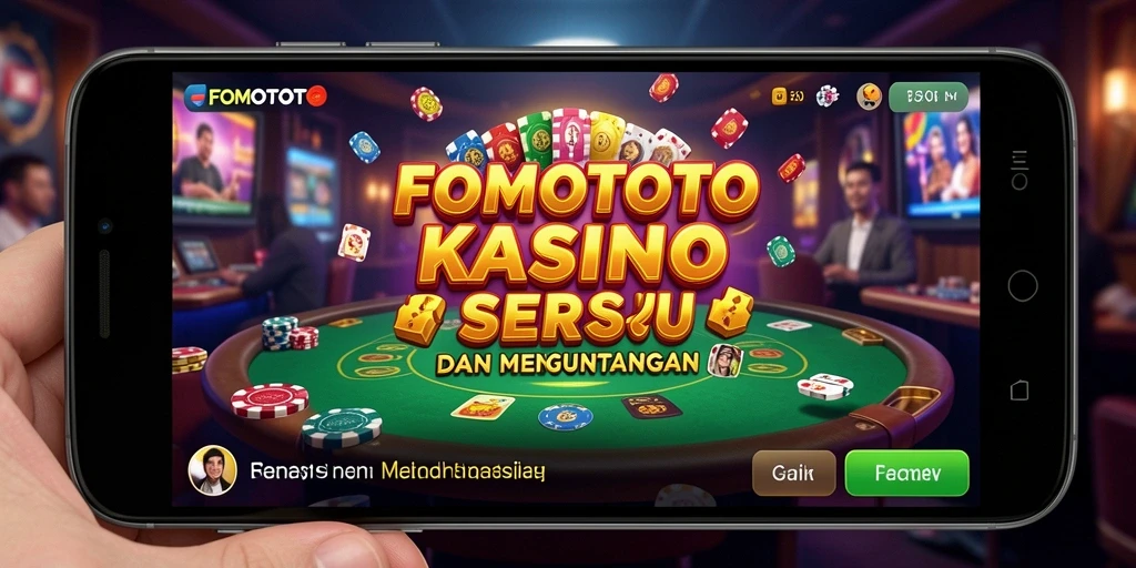 Tampilan screenshot FOMOTOTO dengan gameplay Kasino yang mengasyikkan.