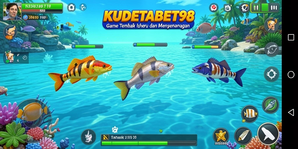 Tangkapan layar gameplay KUDETABET98 yang penuh aksi Tembak Ikan.