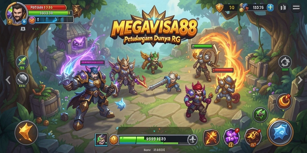 Tampilan gameplay RPG yang imersif di MEGAVISA88.