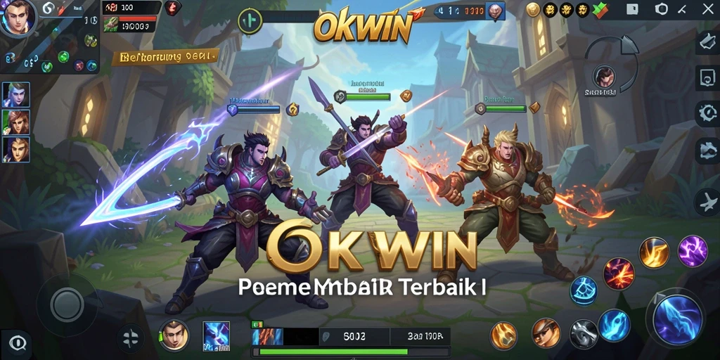 Tampilan screenshot gameplay OKWIN menunjukkan aksi pertarungan yang mendebarkan.