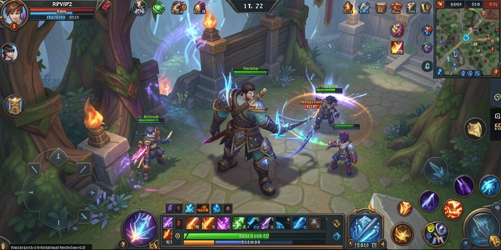 Tampilan gameplay RPVIP2 yang dinamis dan penuh warna dalam petualangan MMORPG.