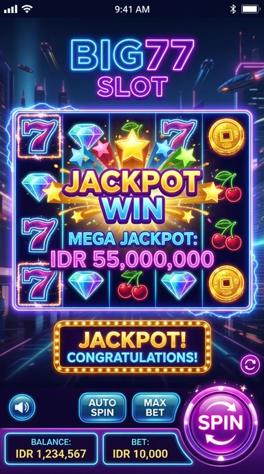 Tampilan antarmuka pengguna di big77 yang sederhana dan efektif.